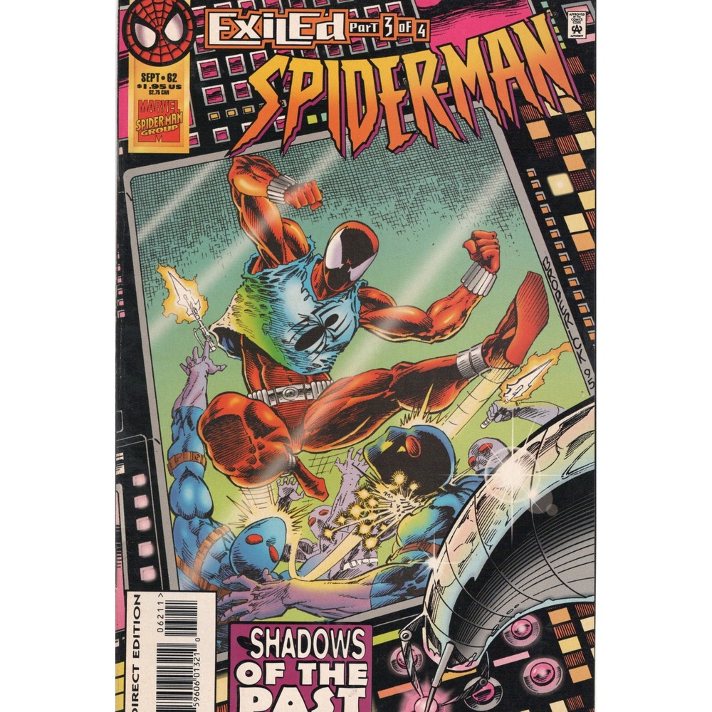Spider-Man #62 Marvel Comics 1995 Exiled Part 3 Scarlet Spider VF Direct Edition
